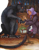 Sally Ann takes the prickles out of Panther's paw