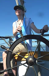 Bobbi at the Wheel